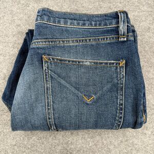 Hudson Remi Straight Crop High-Rise Jeans‎ Women's 30 Blue Distressed Fit 32x24